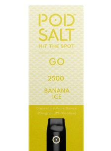 PodSalt Go 2500 Banana Ice disposable vape