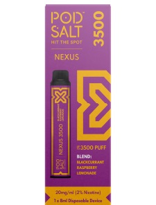 PodSalt Nexus 3500 Blackcurrant Raspberry Lemonade disposable vape