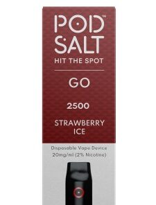 PodSalt Go 2500 Strawberry Ice disposable vape