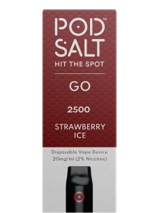 PodSalt Go 2500 Strawberry Ice disposable vape
